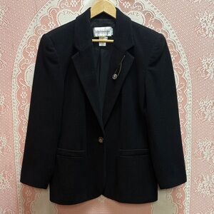 Collections Internationale Petite Wool Cashmere Blazer with Pin